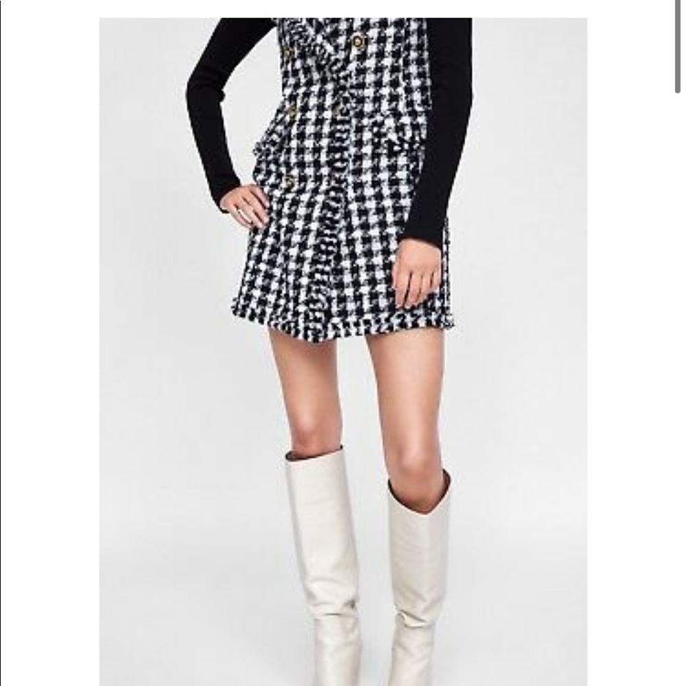 Zara black&white XS Tweeted dress like a new